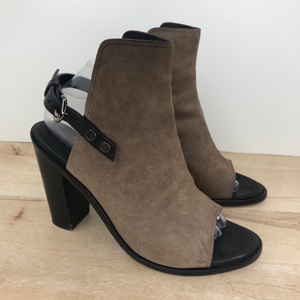 Rag & Bone Wyatt Suede Open Toe Heels Booties